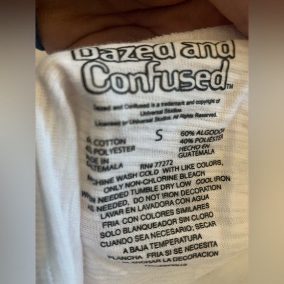 Dazed and Confused the Movie white tank cotton blend, never worn size Small - Picture 3 of 3